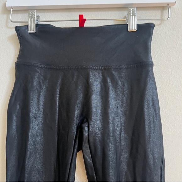 SPANX Faux Leather Leggings in Black - Picture 3 of 9